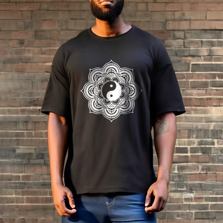 Buddha Stones Mandala Yin Yang Cotton Tee T-shirt - image 7
