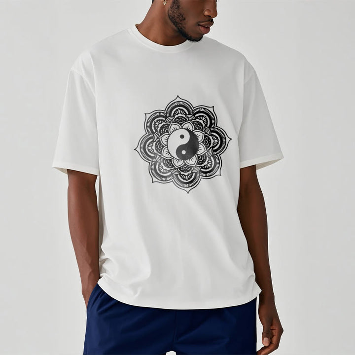 Buddha Stones Mandala Yin Yang Cotton Tee T-shirt - image 14