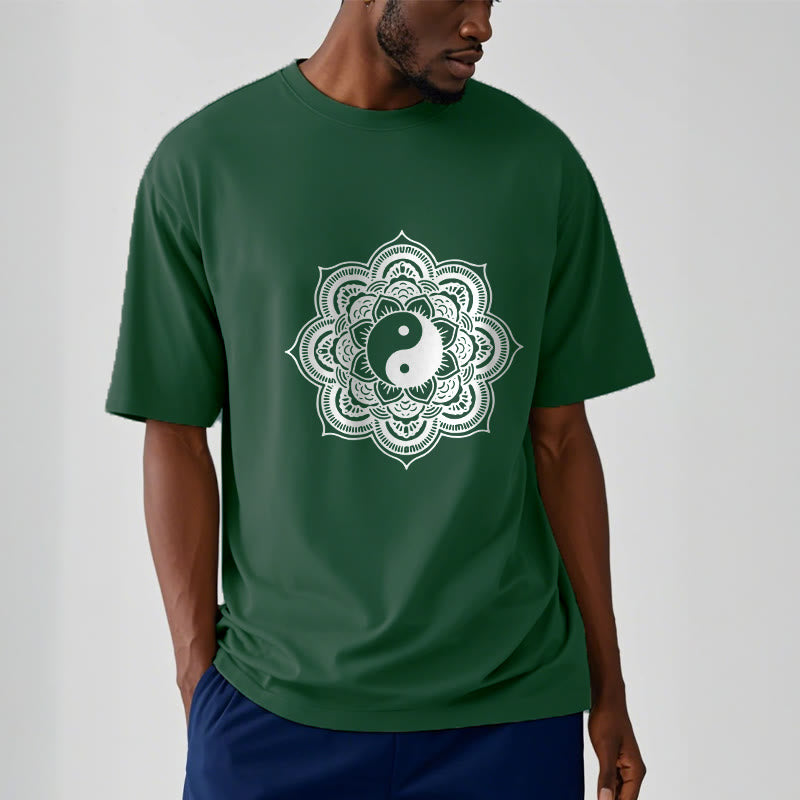 Buddha Stones Mandala Yin Yang Cotton Tee T-shirt - image 9
