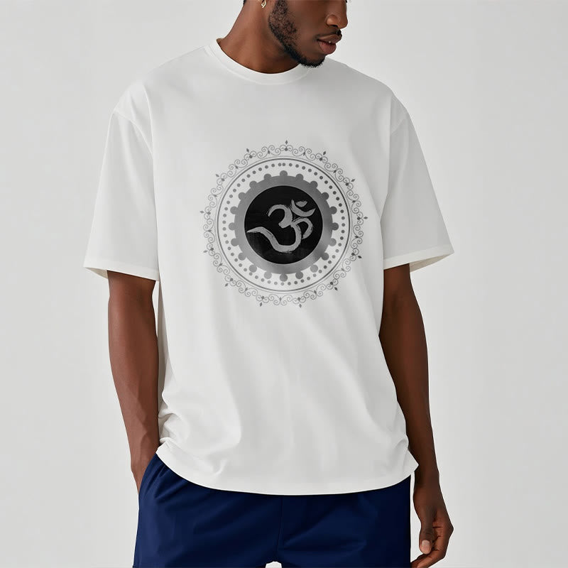 Buddha Stones Om Mandala Pattern Cotton Tee T-shirt - image 2