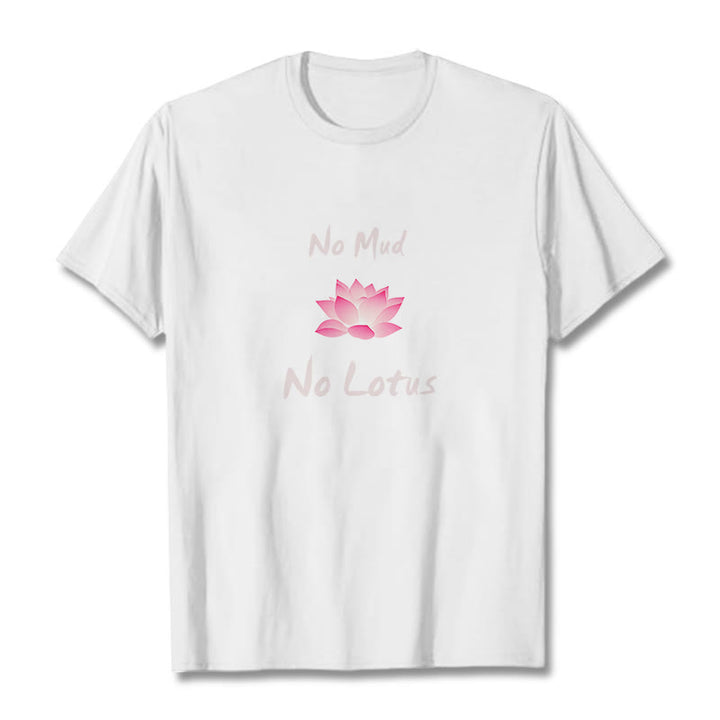 Buddha Stones No Mud No Lotus Cotton Tee T-shirt - White - 2XL - image 12