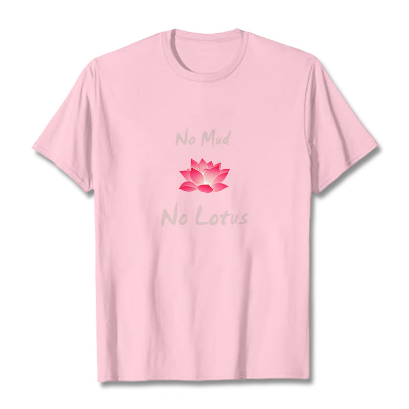 Buddha Stones No Mud No Lotus Cotton Tee T-shirt - LightPink - 2XL - image 8