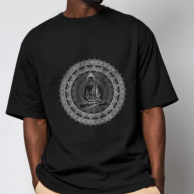 Buddha Stones Mandala Buddha Cotton Tee T-shirt - image 9