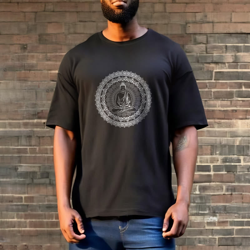 Buddha Stones Mandala Buddha Cotton Tee T-shirt - image 10