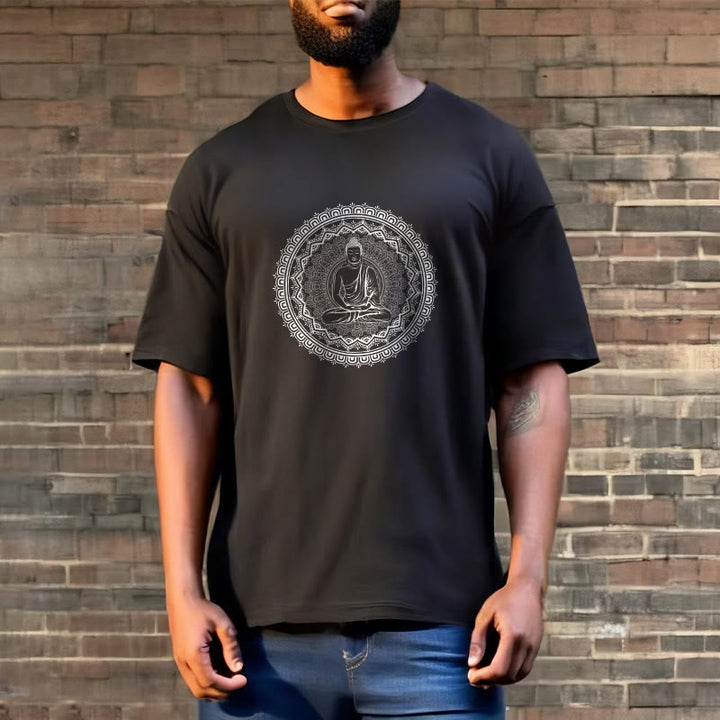 Buddha Stones Mandala Buddha Cotton Tee T-shirt - image 10