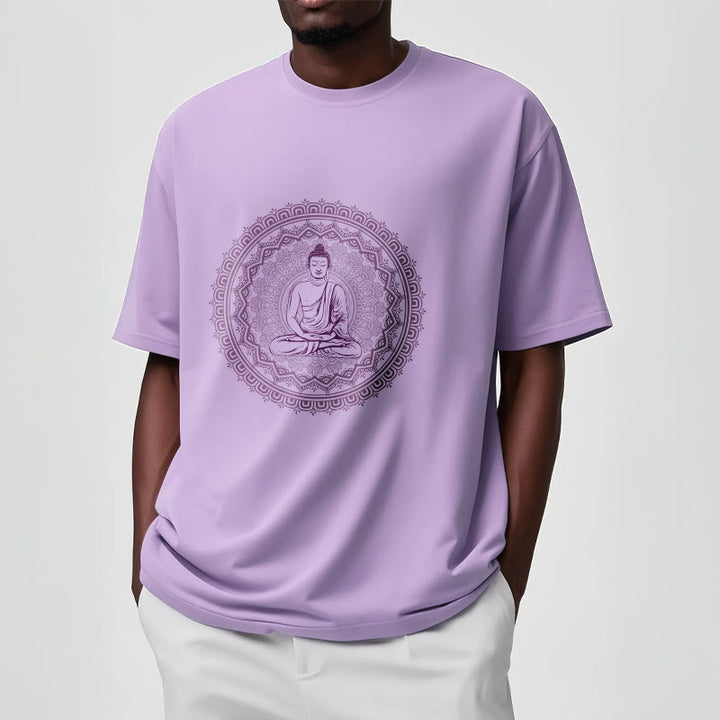 Buddha Stones Mandala Buddha Cotton Tee T-shirt - image 3
