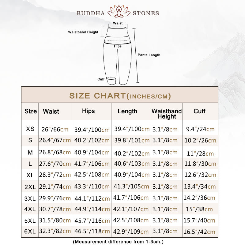 Buddha Stones Pure Cotton Mandala Pattern Parallel Flowers Women's Elastic Waist Harem Pants - image 5