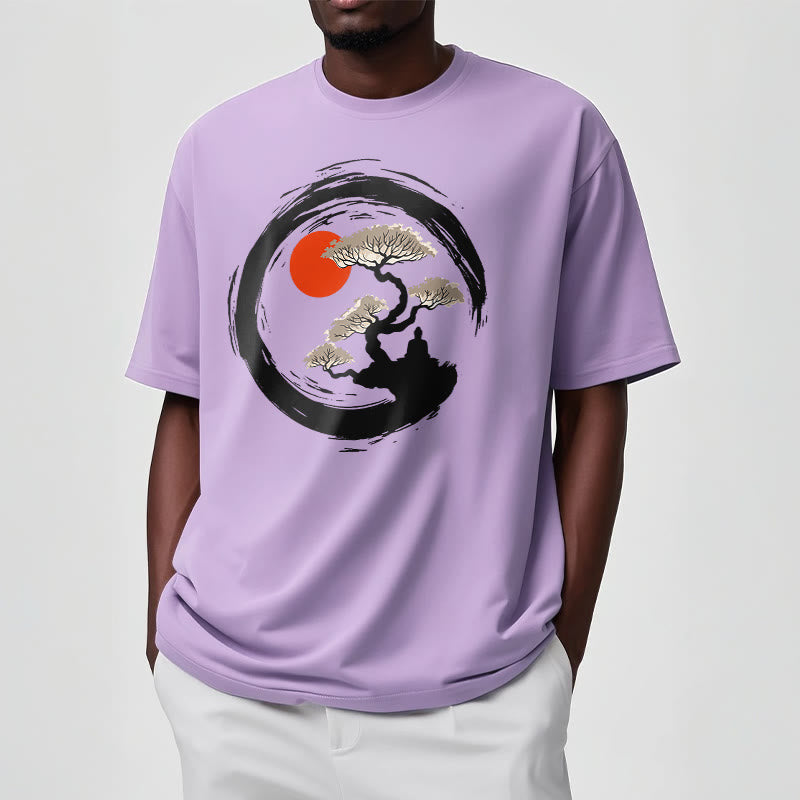 Buddha Stones Red Sun Pine Zen Circle Meditation Buddha Tee T-shirt - image 17