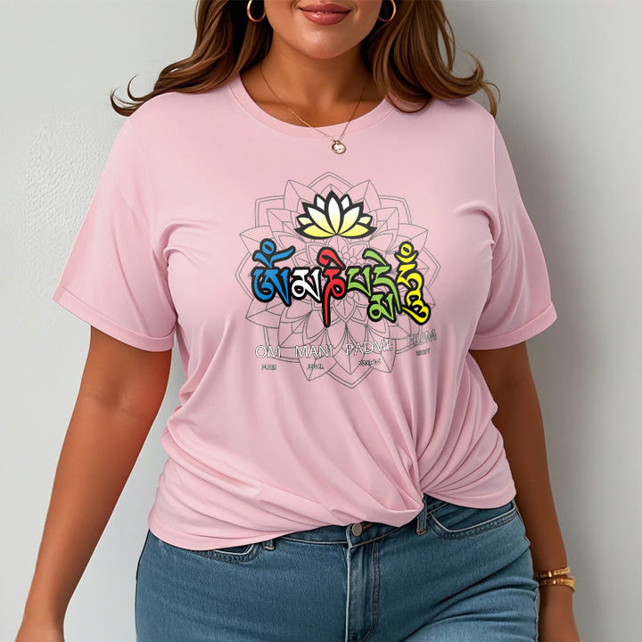 Buddha Stones Om Mani Padme Hum Lotus Tee T-shirt - image 14