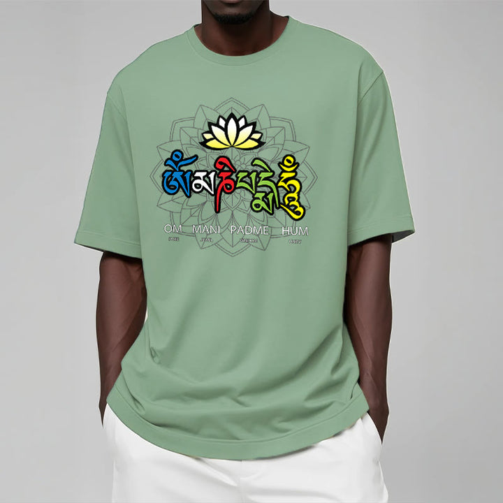 Buddha Stones Om Mani Padme Hum Lotus Tee T-shirt - image 12