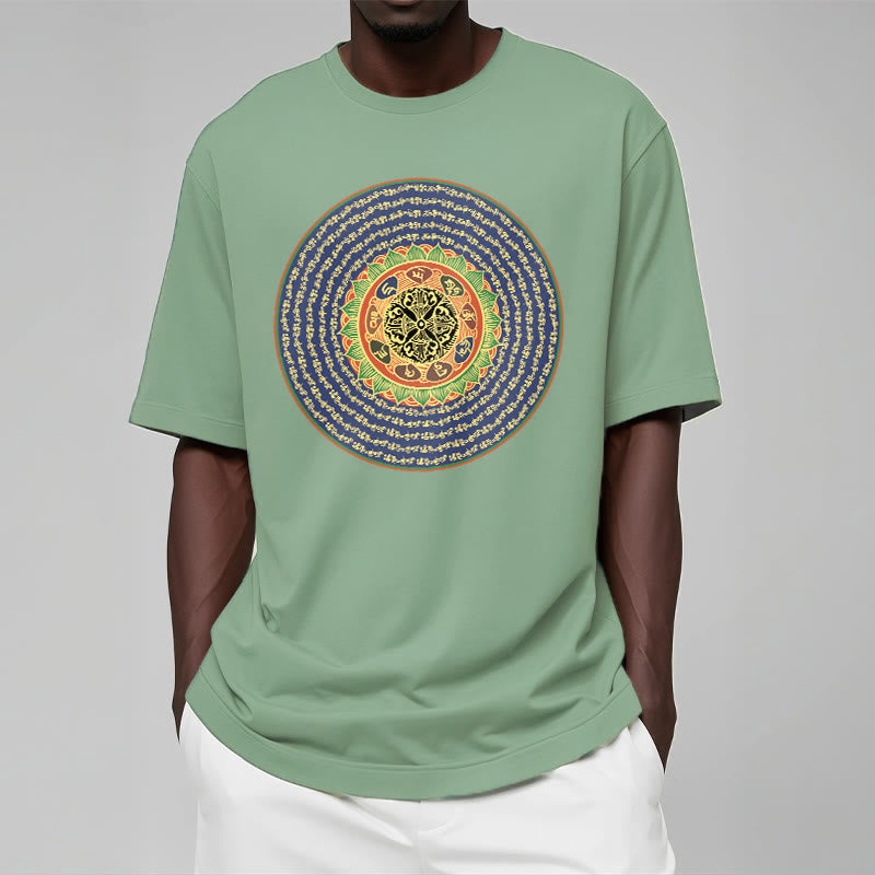 Buddha Stones 108 Om Mani Padme Hum Mantra Sanskrit Tee T-shirt - image 17