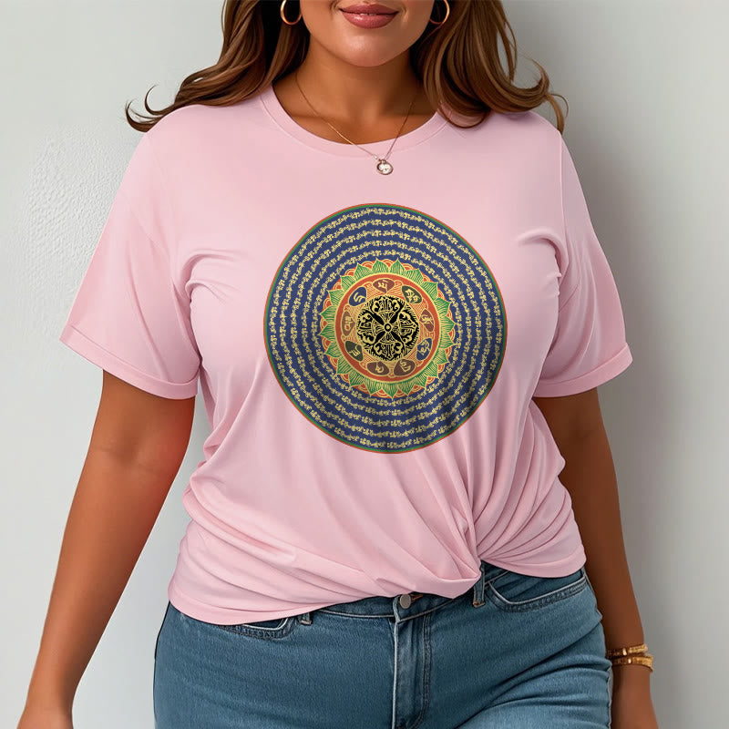 Buddha Stones 108 Om Mani Padme Hum Mantra Sanskrit Tee T-shirt - image 13