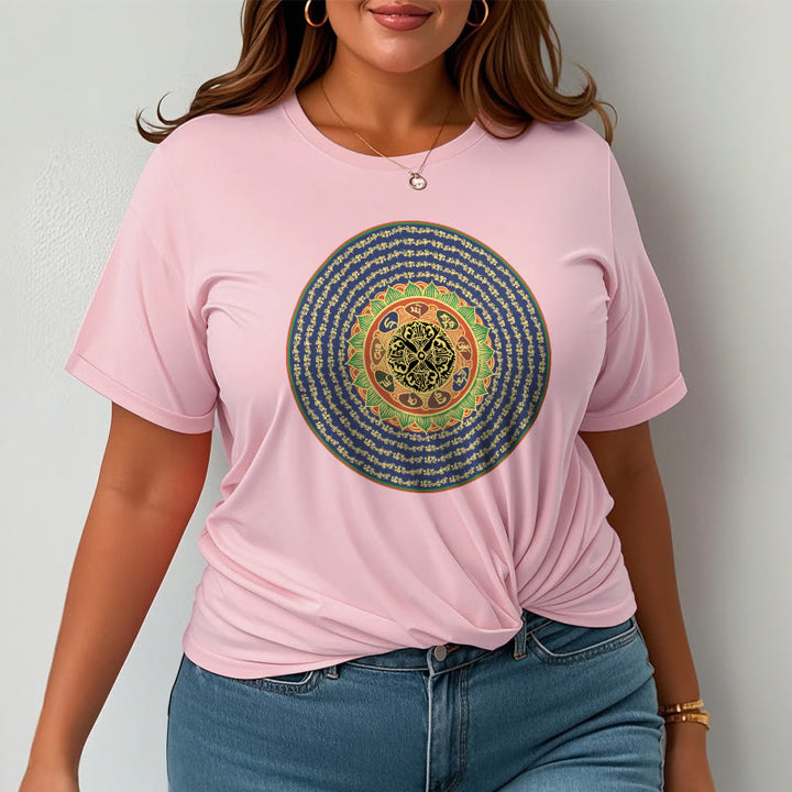 Buddha Stones 108 Om Mani Padme Hum Mantra Sanskrit Tee T-shirt - image 13