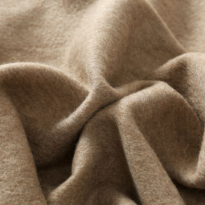 Buddha Stones Wool Shawl White Orange Flower Embroidery Tassel Winter Cozy Travel Scarf Wrap - image 4