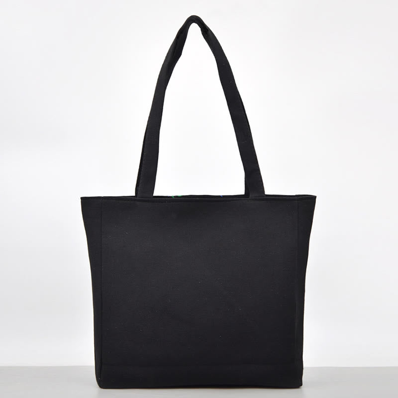 Buddha Stones Galsang Magpie Peony Camellia Chrysanthemum Embroidery Canvas Shopping Purse Handbag Shoulder Bag - image 6