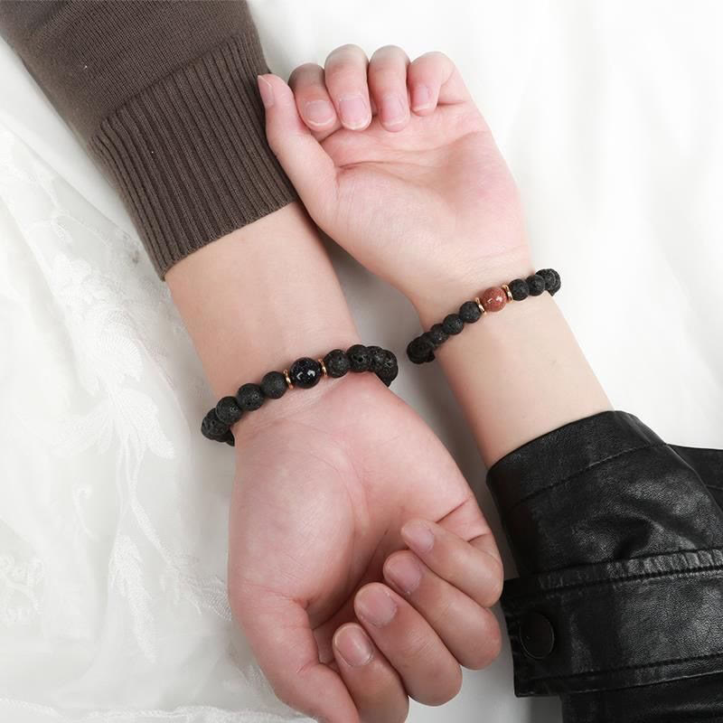 Buddha Stones Lava Rock Goldstone Blue Sandstone Healing Bracelet - image 14