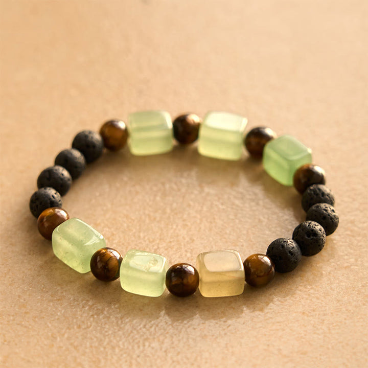 Buddha Stones Various Crystals Cube Amethyst Lava Rock Support Bracelet - image 24