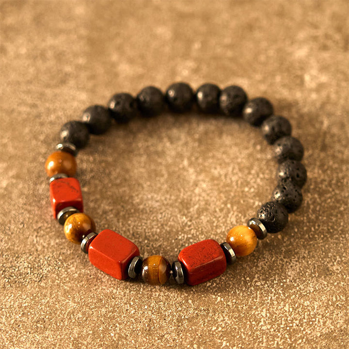 Buddha Stones Various Crystals Lava Rock Calm Bracelet - image 31