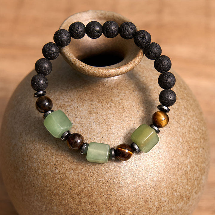 Buddha Stones Various Crystals Lava Rock Calm Bracelet - image 20