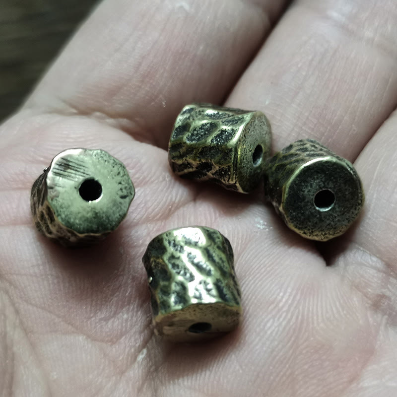 Buddha Stones Copper Meteorite Crater Pattern Luck Bracelet - image 8