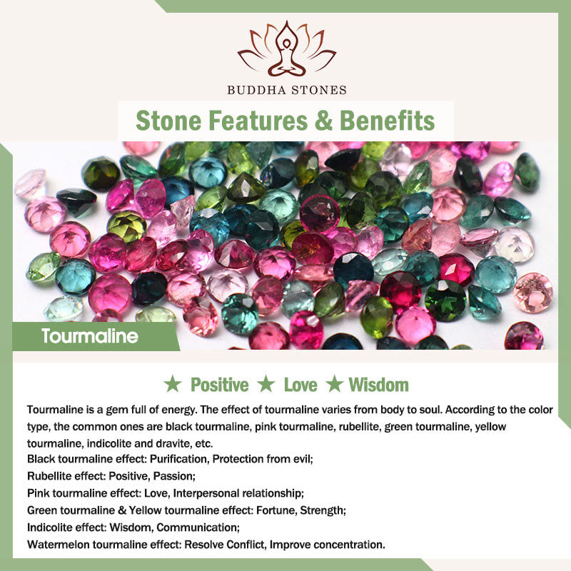 Buddha Stones Tourmaline Jade Safe And Well Love Bracelet - image 7