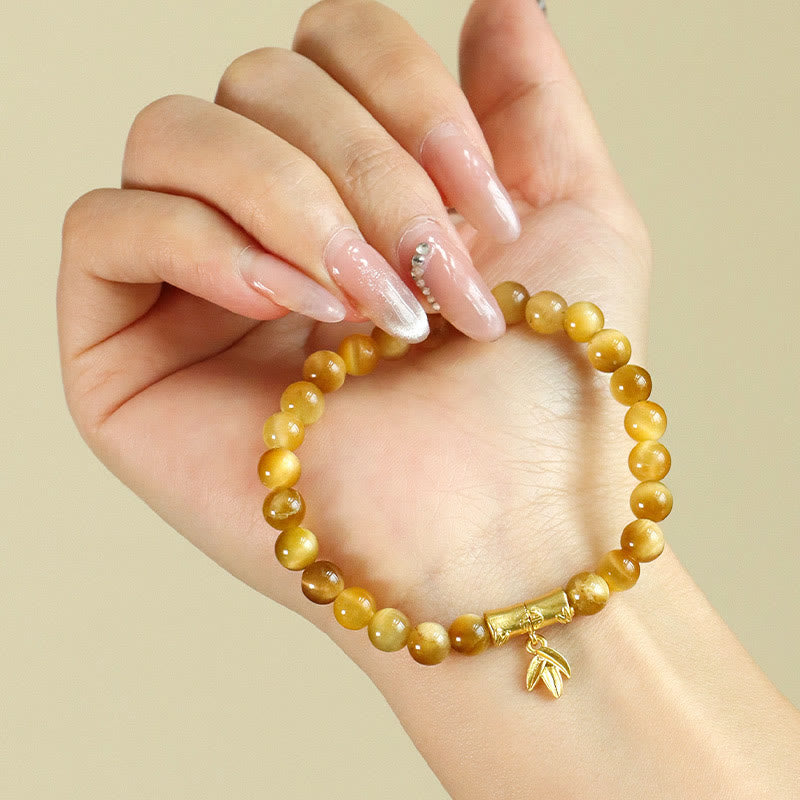 Buddha Stones Tiger Eye Fu Character Bamboo Koi Fish Lotus Om Mani Padme Hum Protection Bracelet - image 1