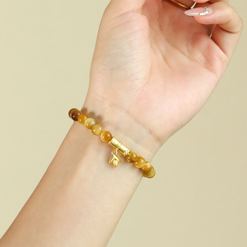 Buddha Stones Tiger Eye Fu Character Bamboo Koi Fish Lotus Om Mani Padme Hum Protection Bracelet - image 2