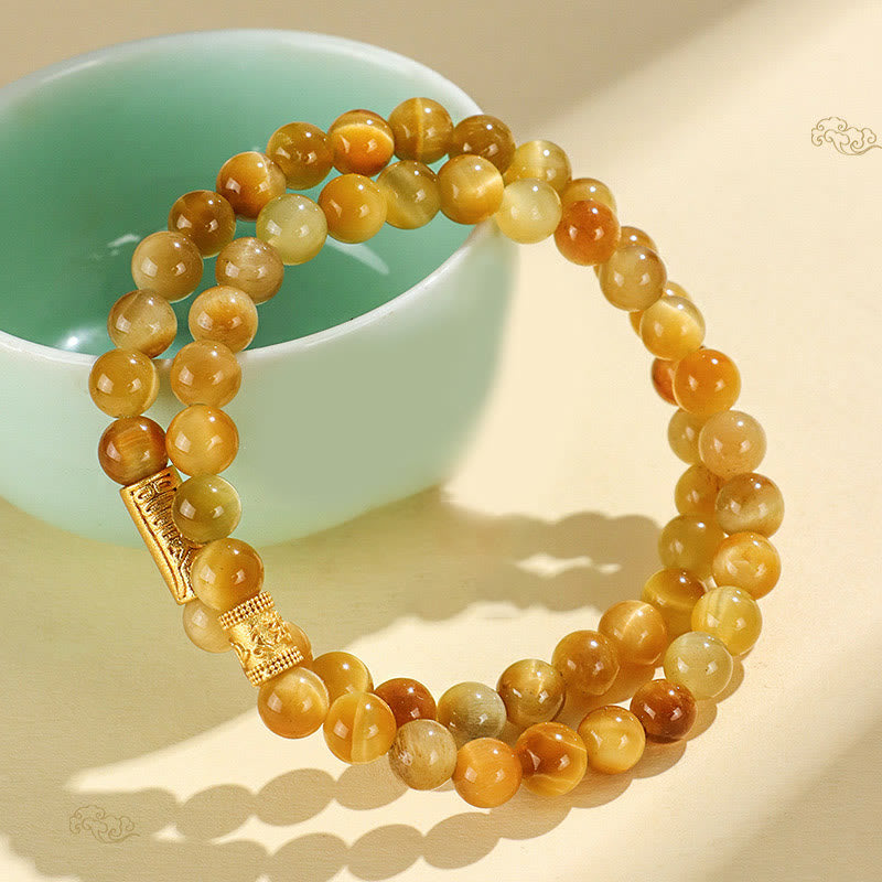 Buddha Stones Tiger Eye Fu Character Bamboo Koi Fish Lotus Om Mani Padme Hum Protection Bracelet - image 17