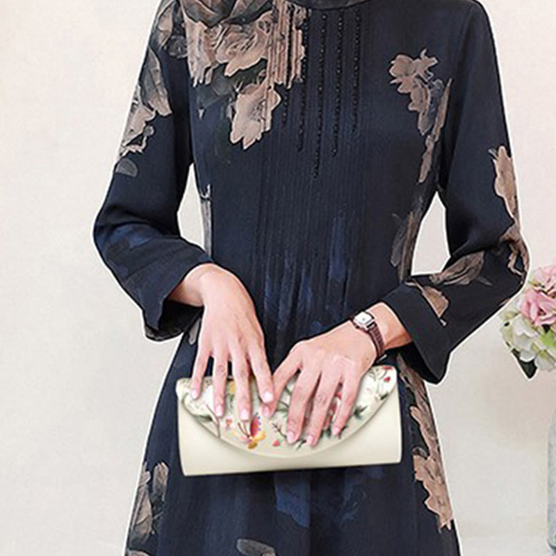 Buddha Stones Peony Tulip Su Embroidery Wedding Shopping Purse Handbag Crossbody Bag - image 11