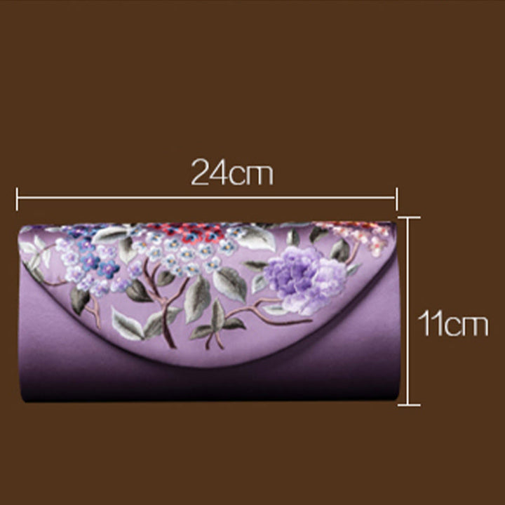 Buddha Stones Hydrangea Su Embroidery Wedding Shopping Wallet Purse Handbag Crossbody Bag - image 6