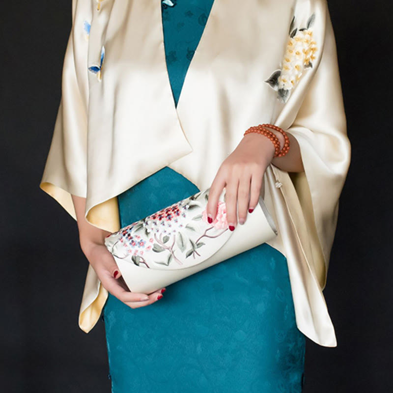 Buddha Stones Hydrangea Su Embroidery Wedding Shopping Wallet Purse Handbag Crossbody Bag - image 10