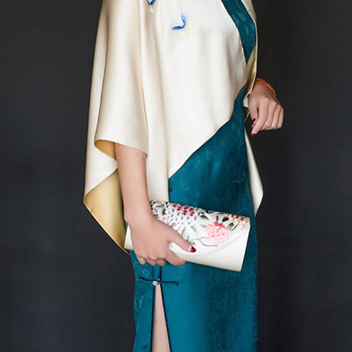 Buddha Stones Hydrangea Su Embroidery Wedding Shopping Wallet Purse Handbag Crossbody Bag - image 9