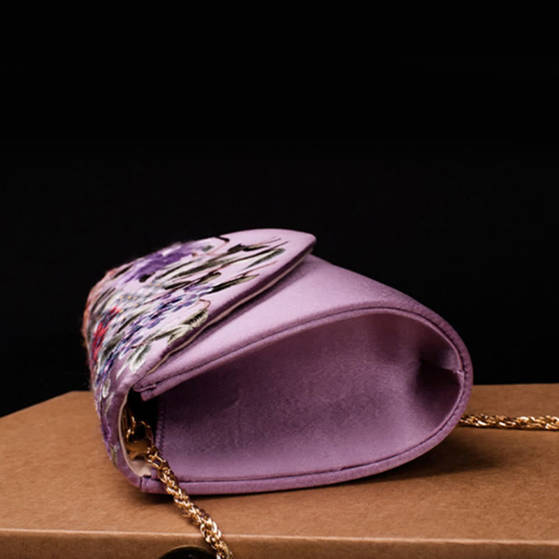 Buddha Stones Hydrangea Su Embroidery Wedding Shopping Wallet Purse Handbag Crossbody Bag - image 4