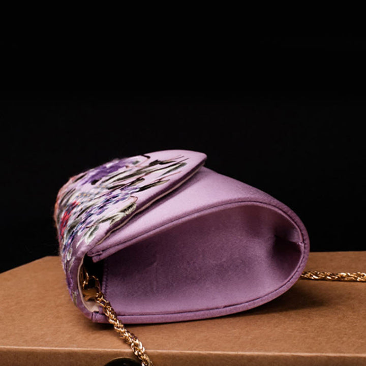 Buddha Stones Hydrangea Su Embroidery Wedding Shopping Wallet Purse Handbag Crossbody Bag - image 4