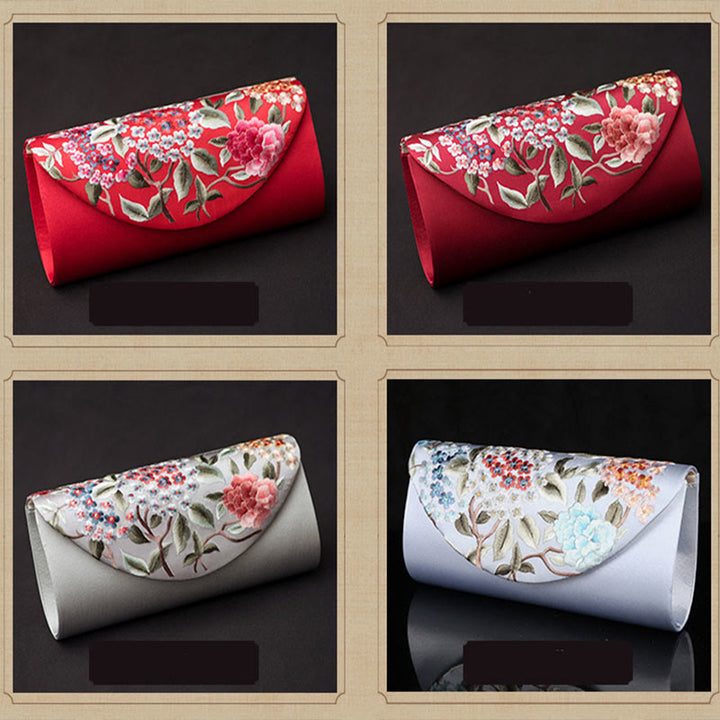 Buddha Stones Hydrangea Su Embroidery Wedding Shopping Wallet Purse Handbag Crossbody Bag - image 26