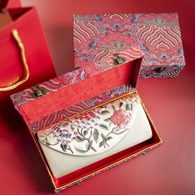 Buddha Stones Hydrangea Su Embroidery Wedding Shopping Wallet Purse Handbag Crossbody Bag - image 12