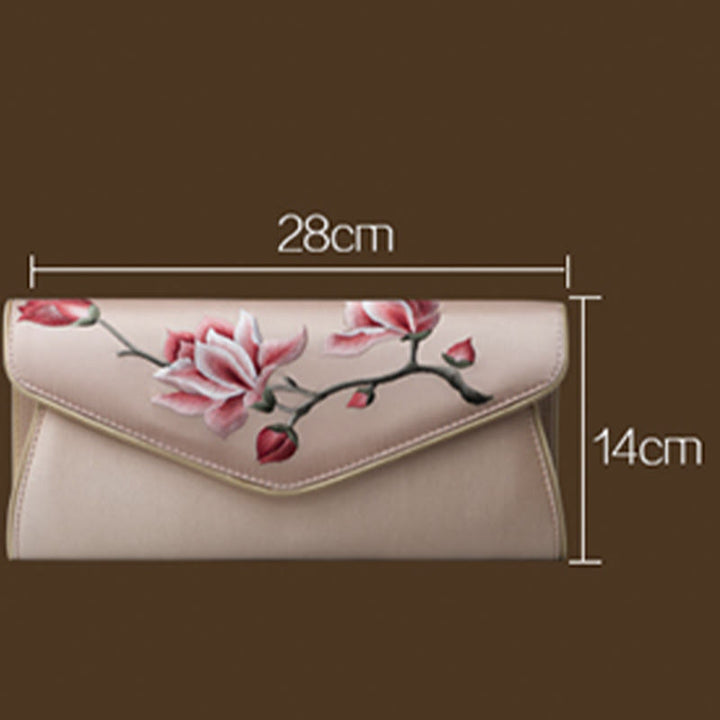 Buddha Stones Magnolia Su Embroidery Wedding Shopping Purse Handbag Crossbody Bag - image 13