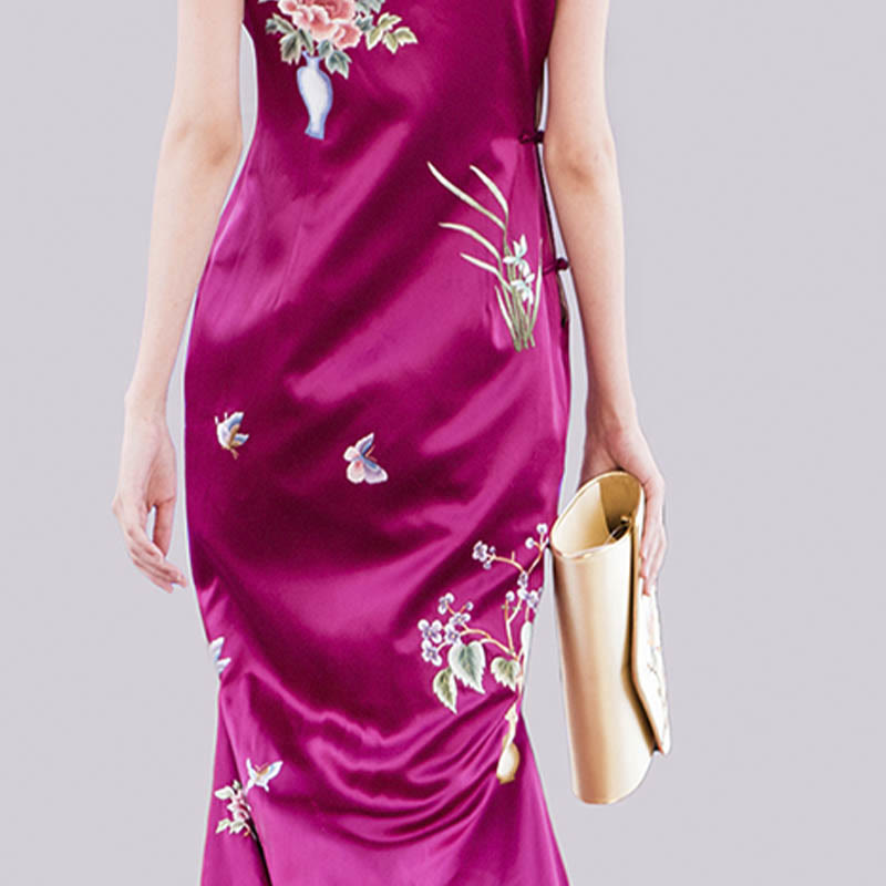 Buddha Stones Magnolia Su Embroidery Wedding Shopping Purse Handbag Crossbody Bag - image 6