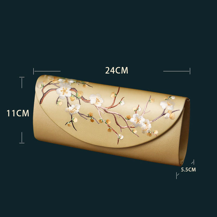Buddha Stones Plum Bossom Tulip Su Embroidery Wedding Shopping Purse Handbag Crossbody Bag - image 7