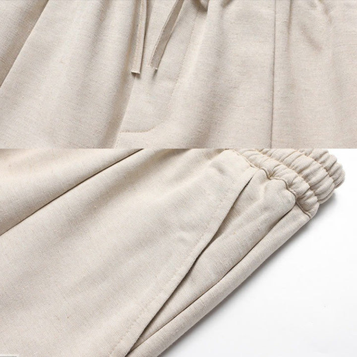 Buddha Stones Solid Tang Suit Traditional Fleece Lined Uniform Long Sleeve Top Pants Men's Set - image 7