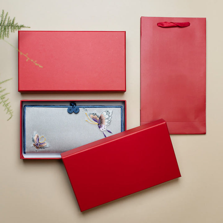 Buddha Stones Butterfly Orchid Su Embroidery Journey Shopping Purse Handbag  - image 2