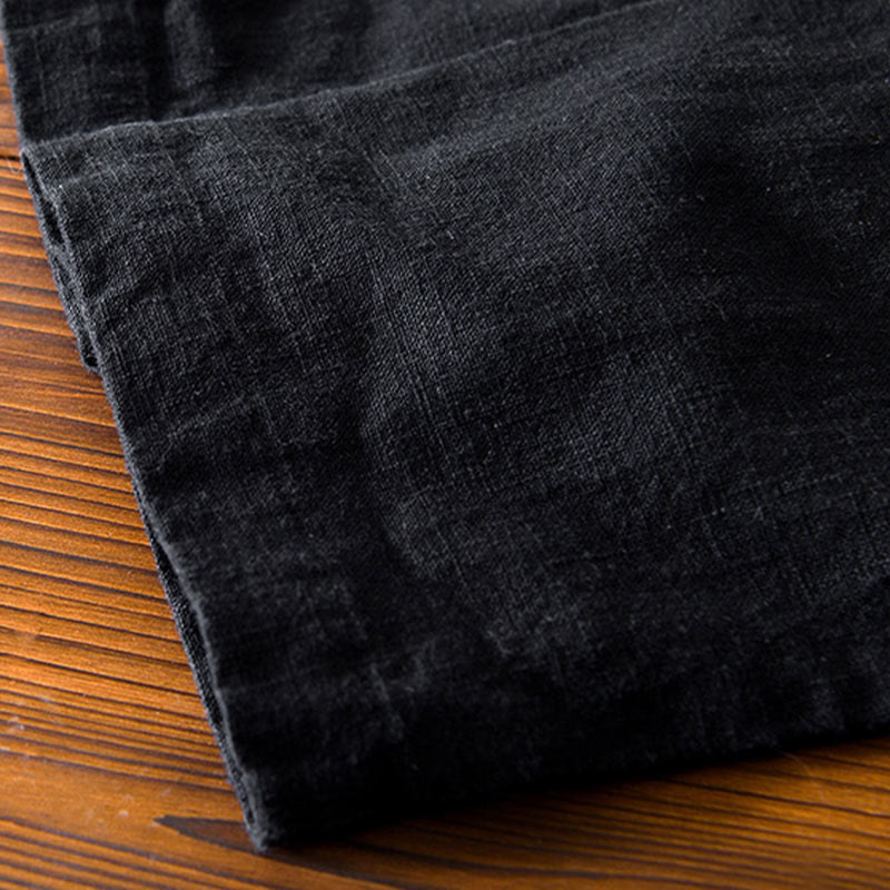 Buddha Stones Frog-Button Chinese Tang Suit Cotton Linen Men Jacket Shirt With Pockets - image 21