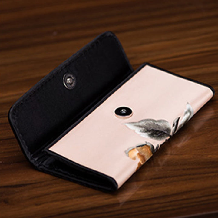 Buddha Stones Peony Flower Su Embroidery Journey Shopping Long Purse Handbag  - image 2