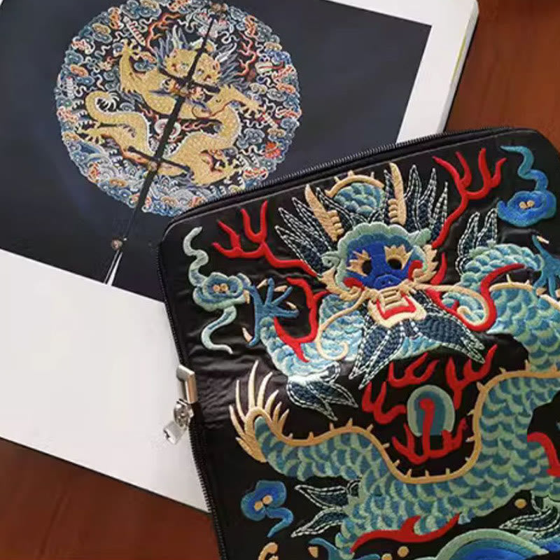 Buddha Stones Mythical Beast Phoenix Dragon Qilin Su Embroidery Ticket Folder Storage Journey Shopping Purse Handbag  - image 15