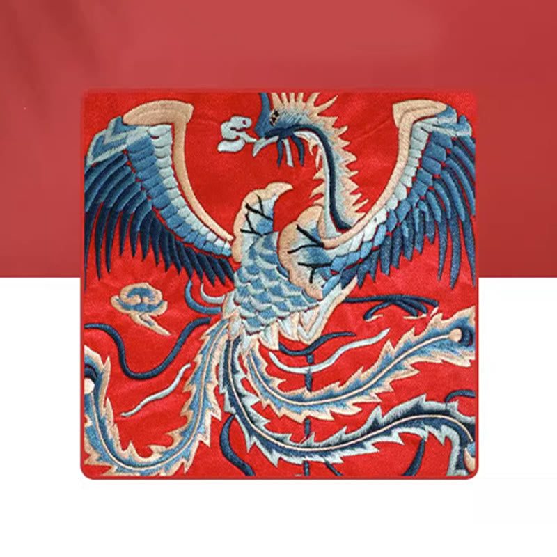 Buddha Stones Mythical Beast Phoenix Dragon Qilin Su Embroidery Ticket Folder Storage Journey Shopping Purse Handbag  - image 9