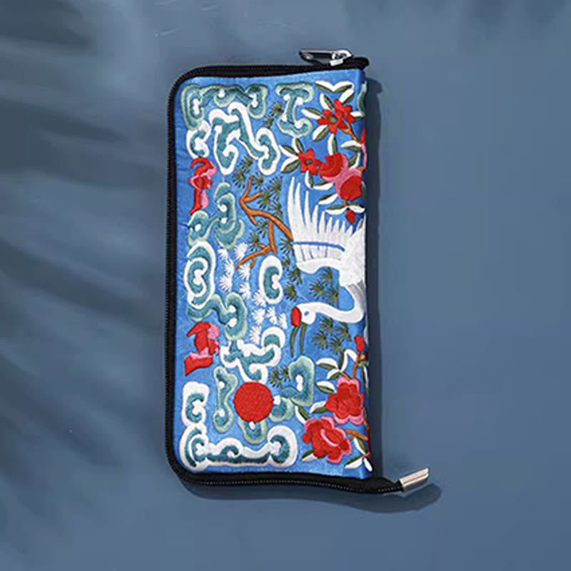 Buddha Stones Mythical Beast Phoenix Dragon Qilin Su Embroidery Ticket Folder Storage Journey Shopping Purse Handbag  - image 29