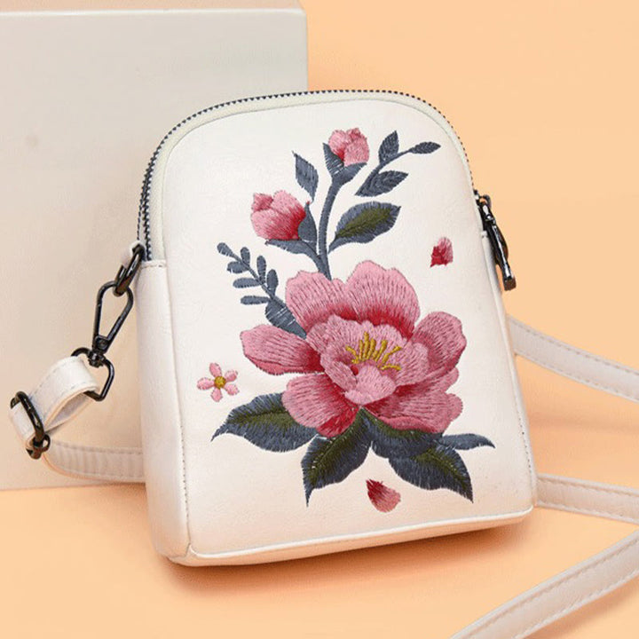 Buddha Stones Lotus Su Embroidery Journey Shopping Purse Shoulder Bag Crossbody Bag - image 8