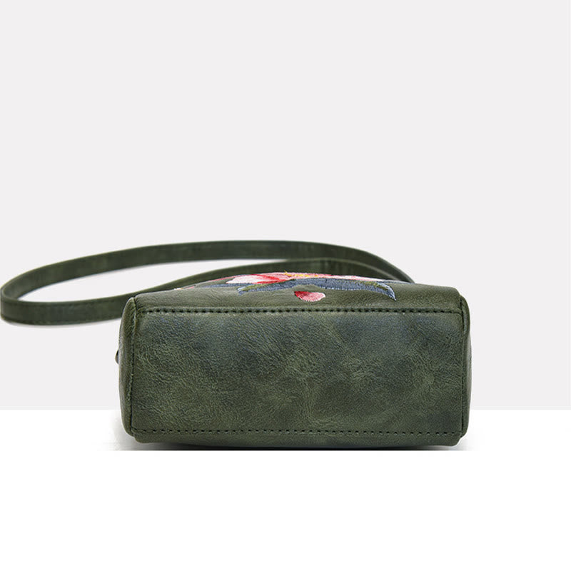 Buddha Stones Lotus Su Embroidery Journey Shopping Purse Shoulder Bag Crossbody Bag - image 13