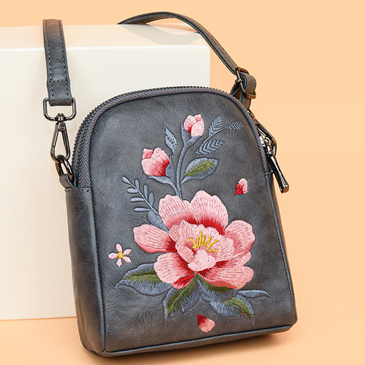 Buddha Stones Lotus Su Embroidery Journey Shopping Purse Shoulder Bag Crossbody Bag - image 6