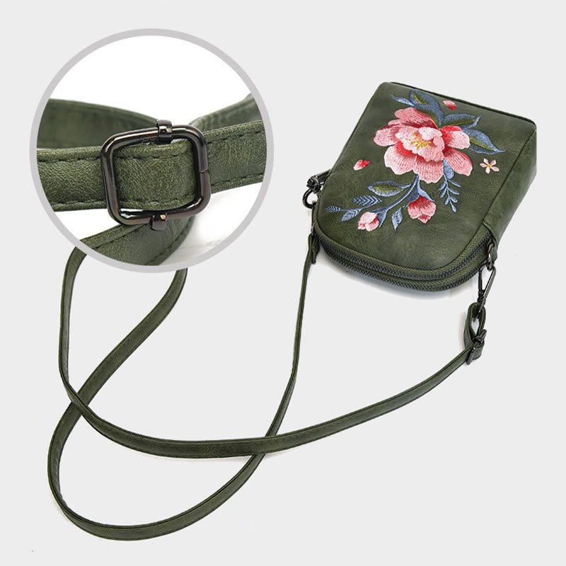 Buddha Stones Lotus Su Embroidery Journey Shopping Purse Shoulder Bag Crossbody Bag - image 15